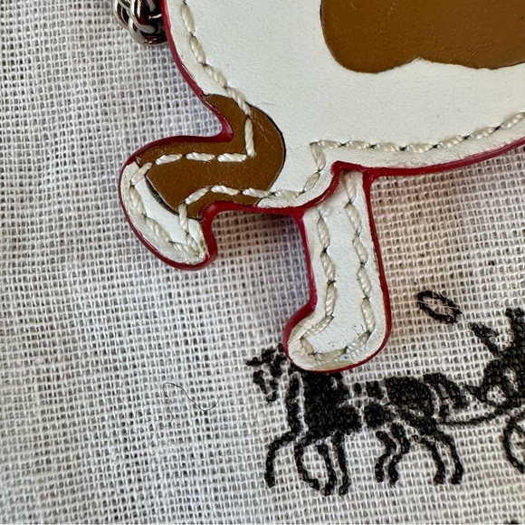 Coach Leather Dog Silhouette Key Ring Bag Charm Vintage RARE - Picture 5 of 13